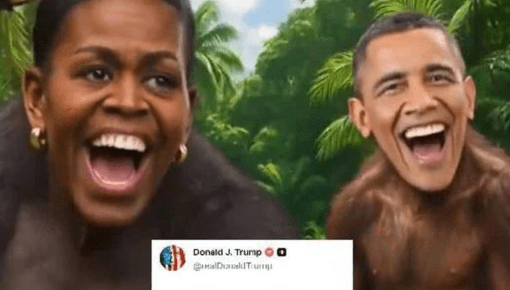 Video razzista sugli Obama ritratti come scimmie, Trump cancella il post: scoppia il caso politico negli Stati&nbsp;Uniti